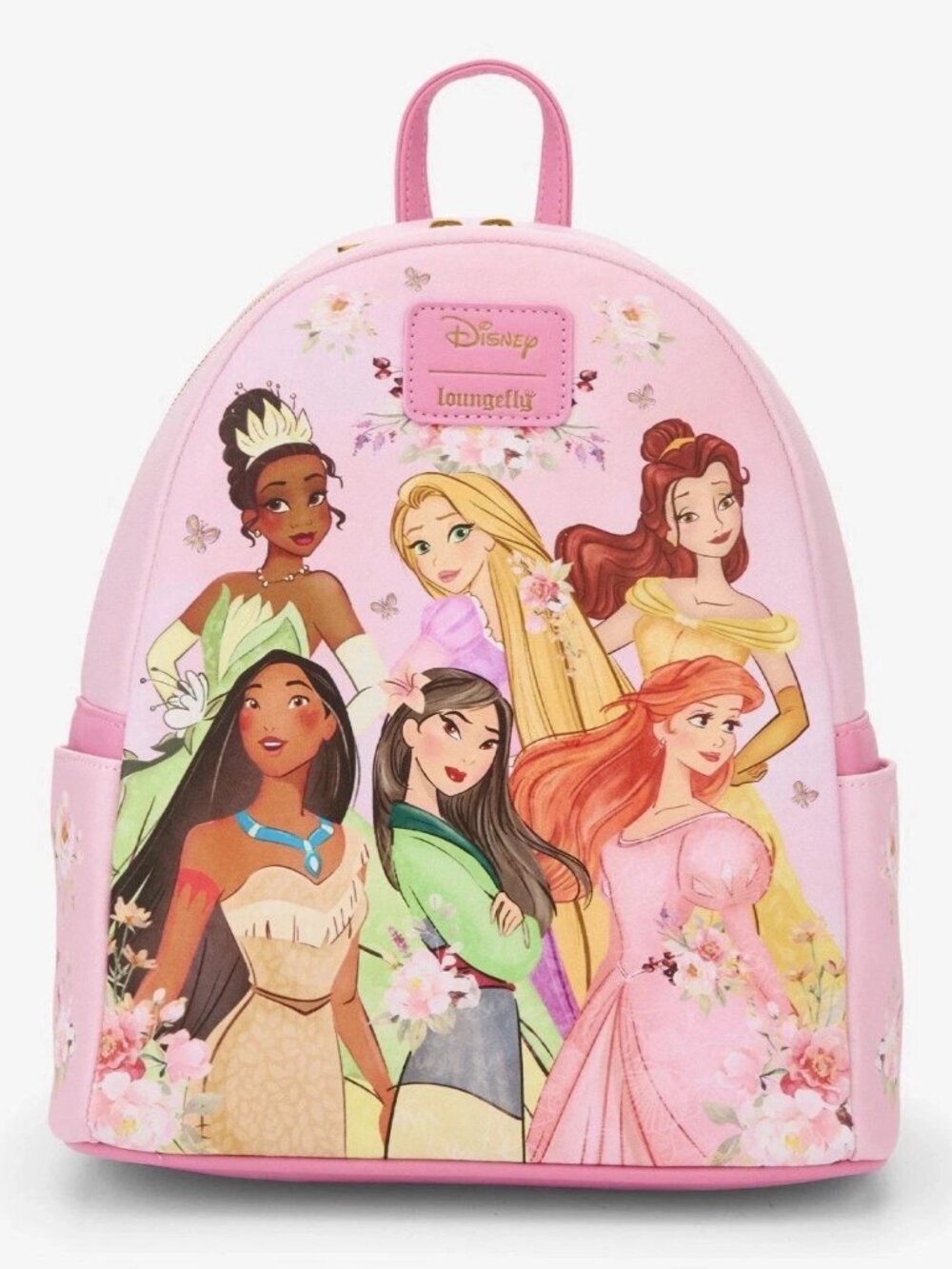 Loungefly Disney Princess Group Mini Backpack Disney Princesses Floral Bag New
